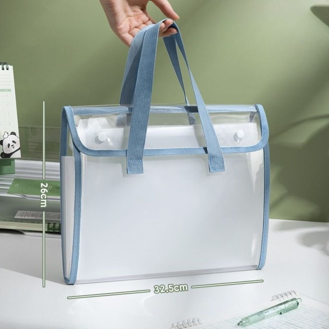 Multi Layer Transparent PVC File Bag For Students