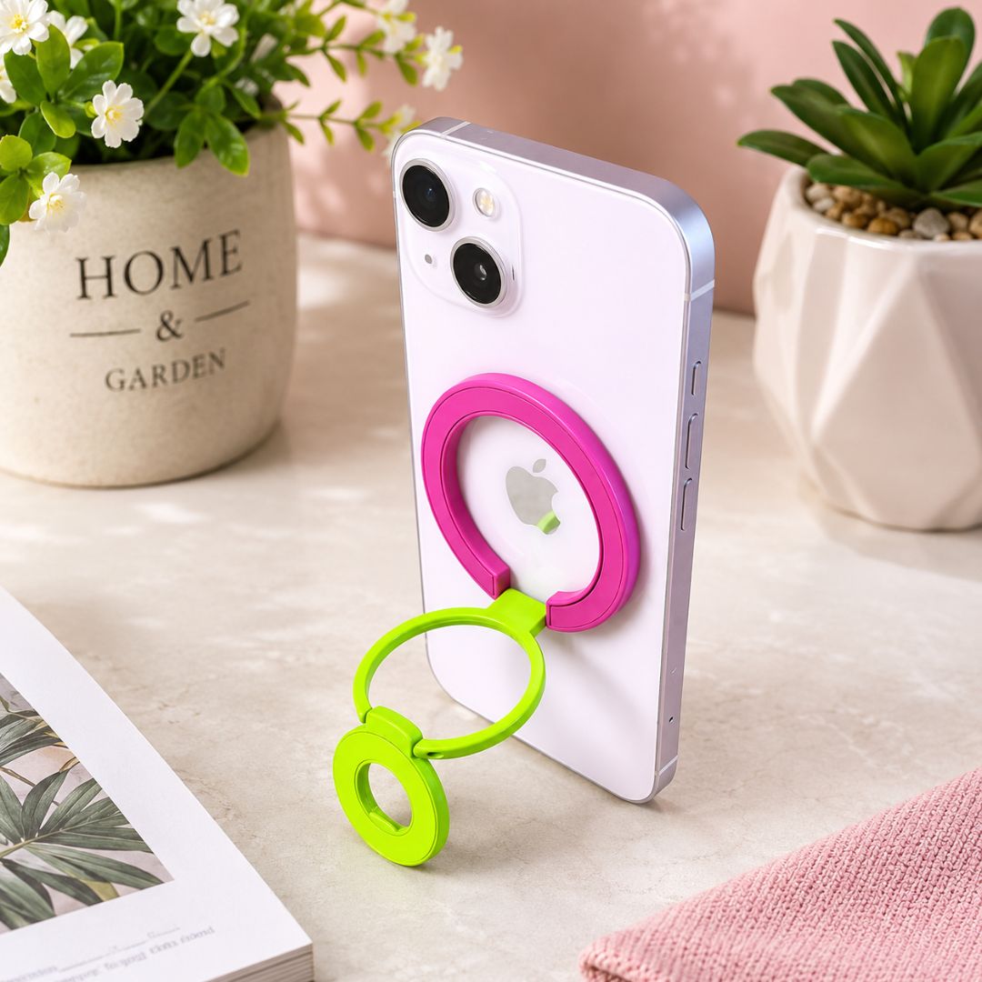 Colorful Magnetic Phone Ring Holder with 360° Rotation