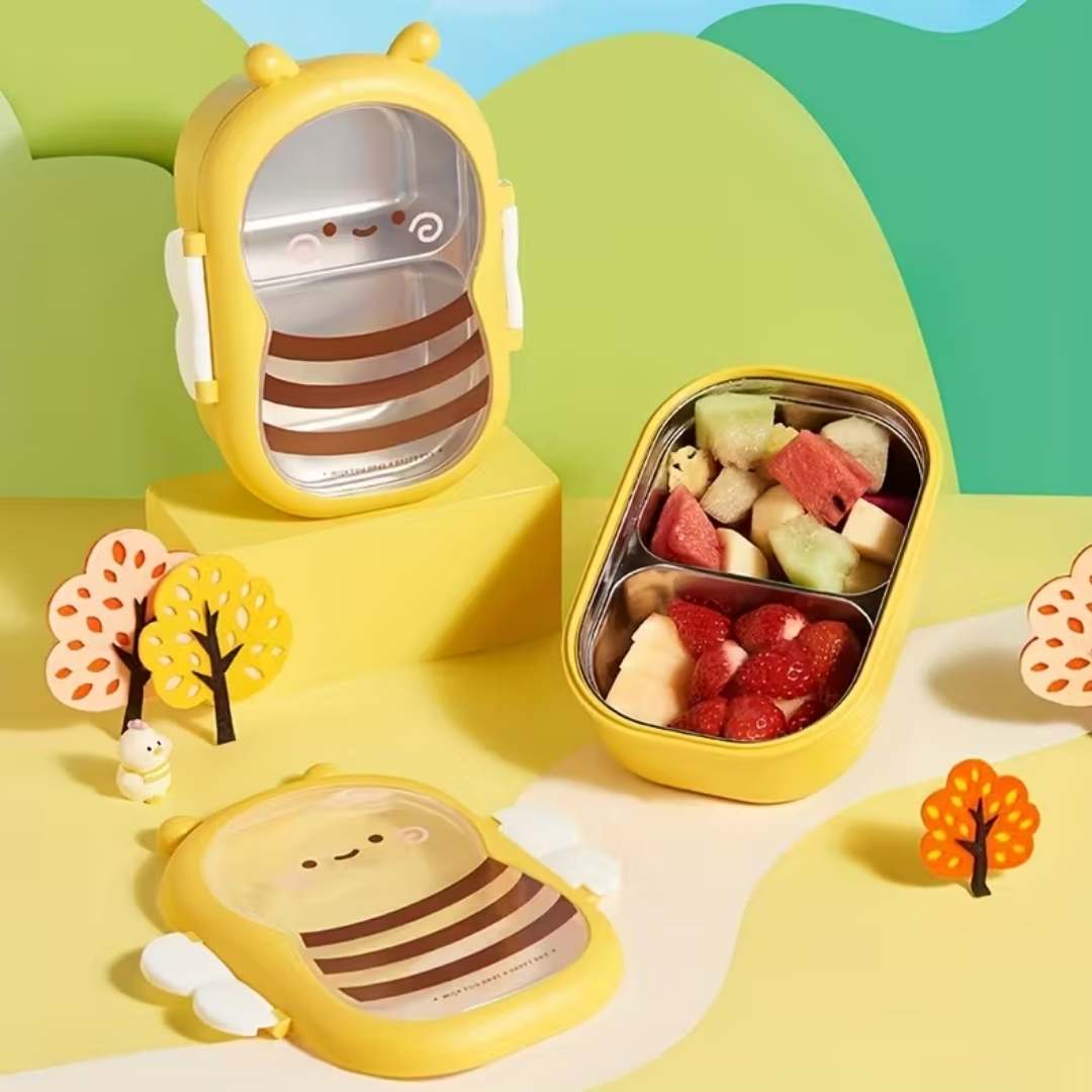 Cartoon Bee-Duck Bento Box