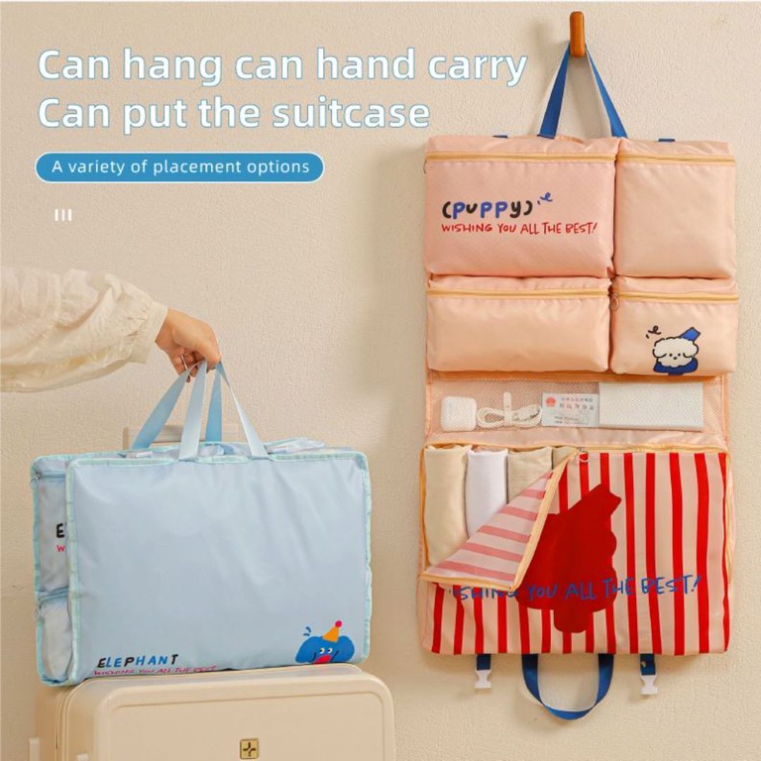 Multi-Compartment Foldable Travel Organizer Bag