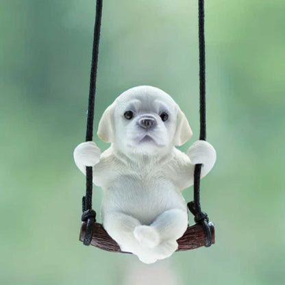 Swinging Puppy Car Mirror Pendant Dog Accessories Car