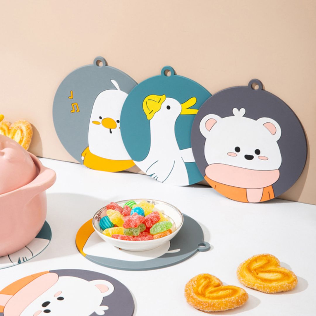 Cute Cartoon  Heat Resistant Kitchen Coasters