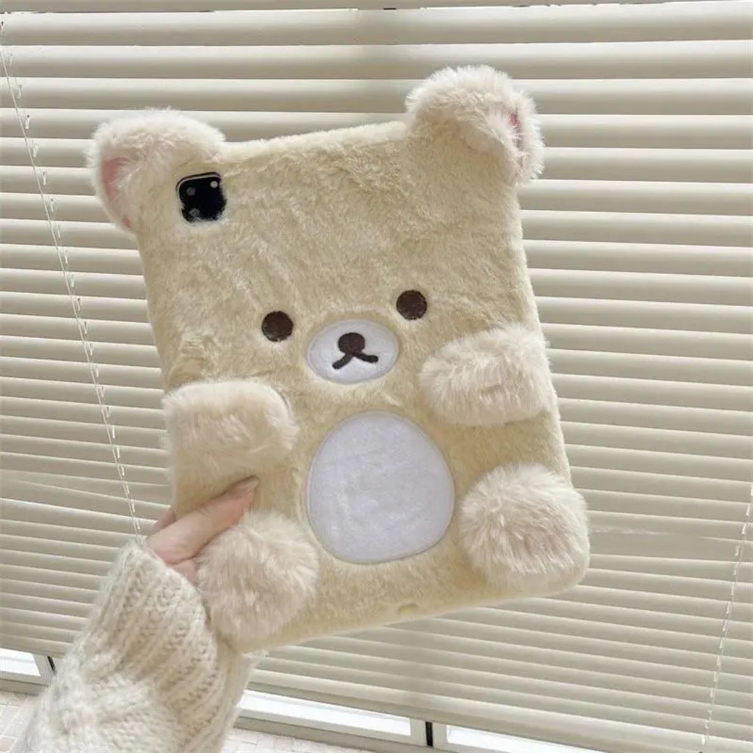 Cartoon Plush Rilakkuma Tablet Protective Case For IPad