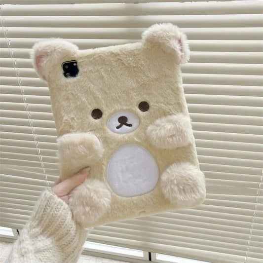Cartoon Plush Rilakkuma Tablet Protective Case For IPad
