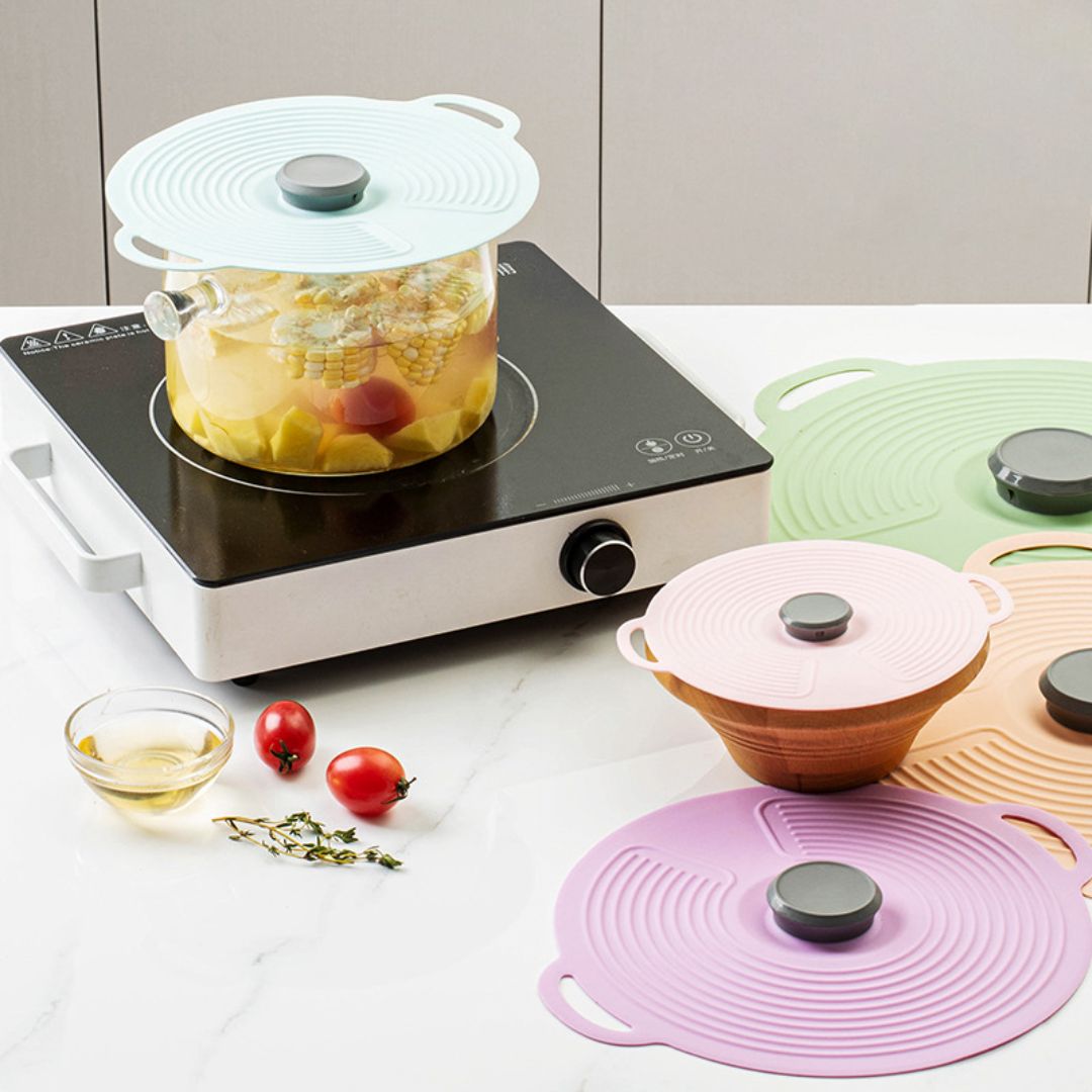 Food-Grade Silicone Pot Lid Holders Set of 5