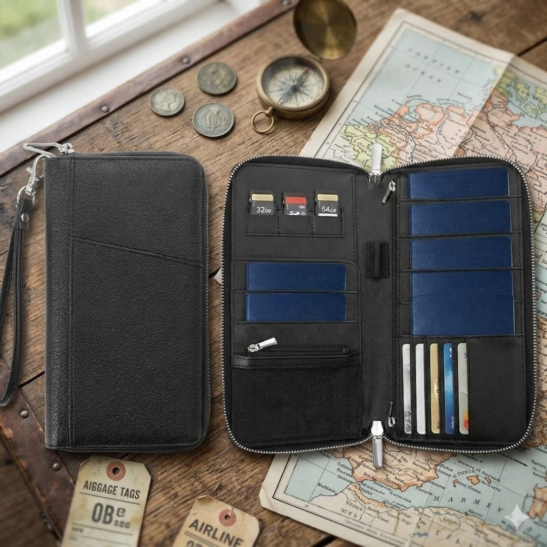 Travel Document Organizer Clutch Bag