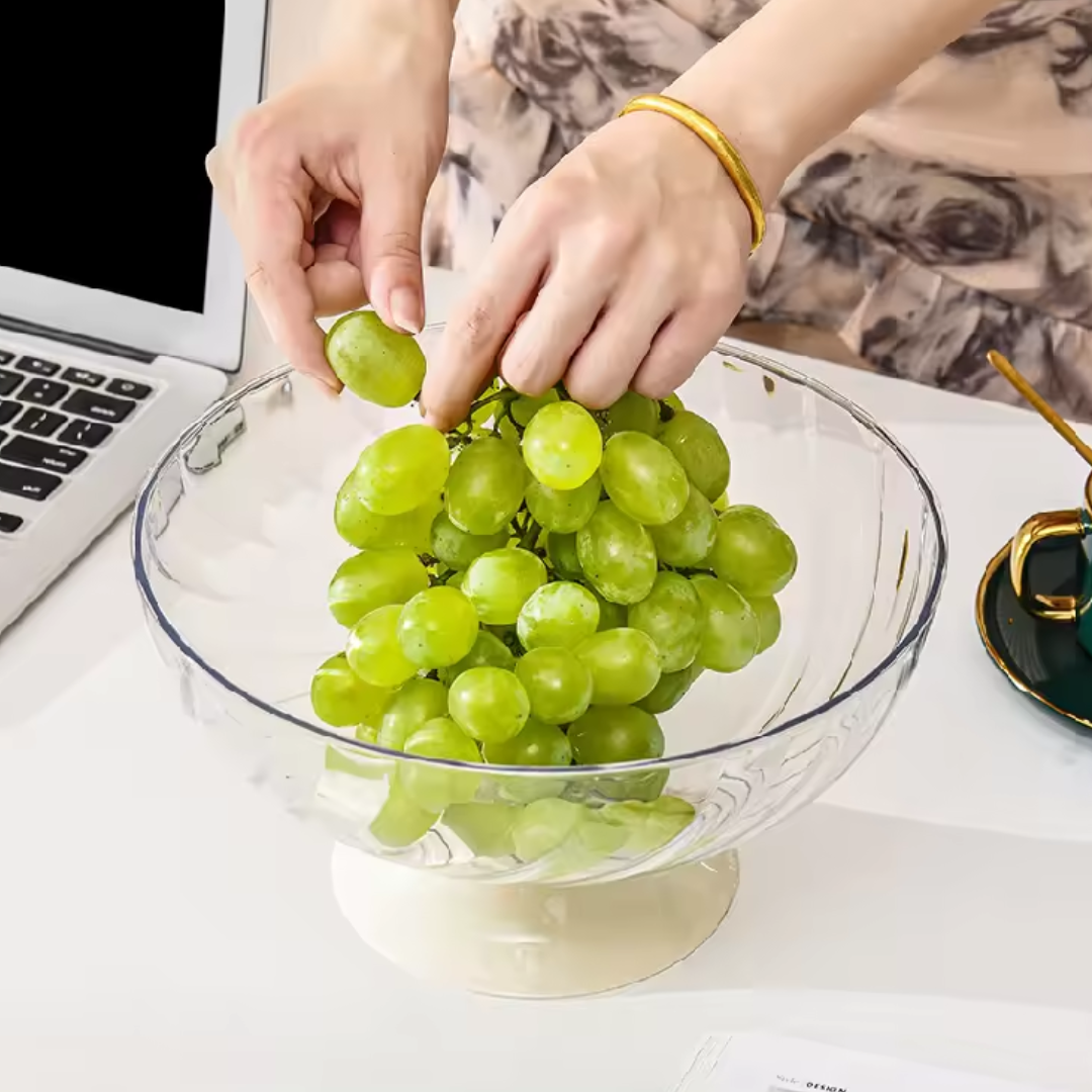 Creative Fruit Basket And Drainer With Lid