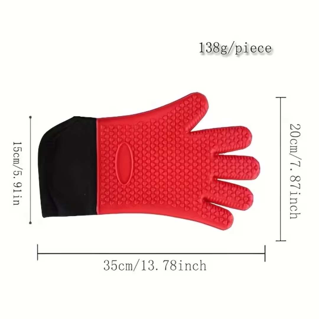Kitchen Silicone Cotton Gloves Heat-resistant