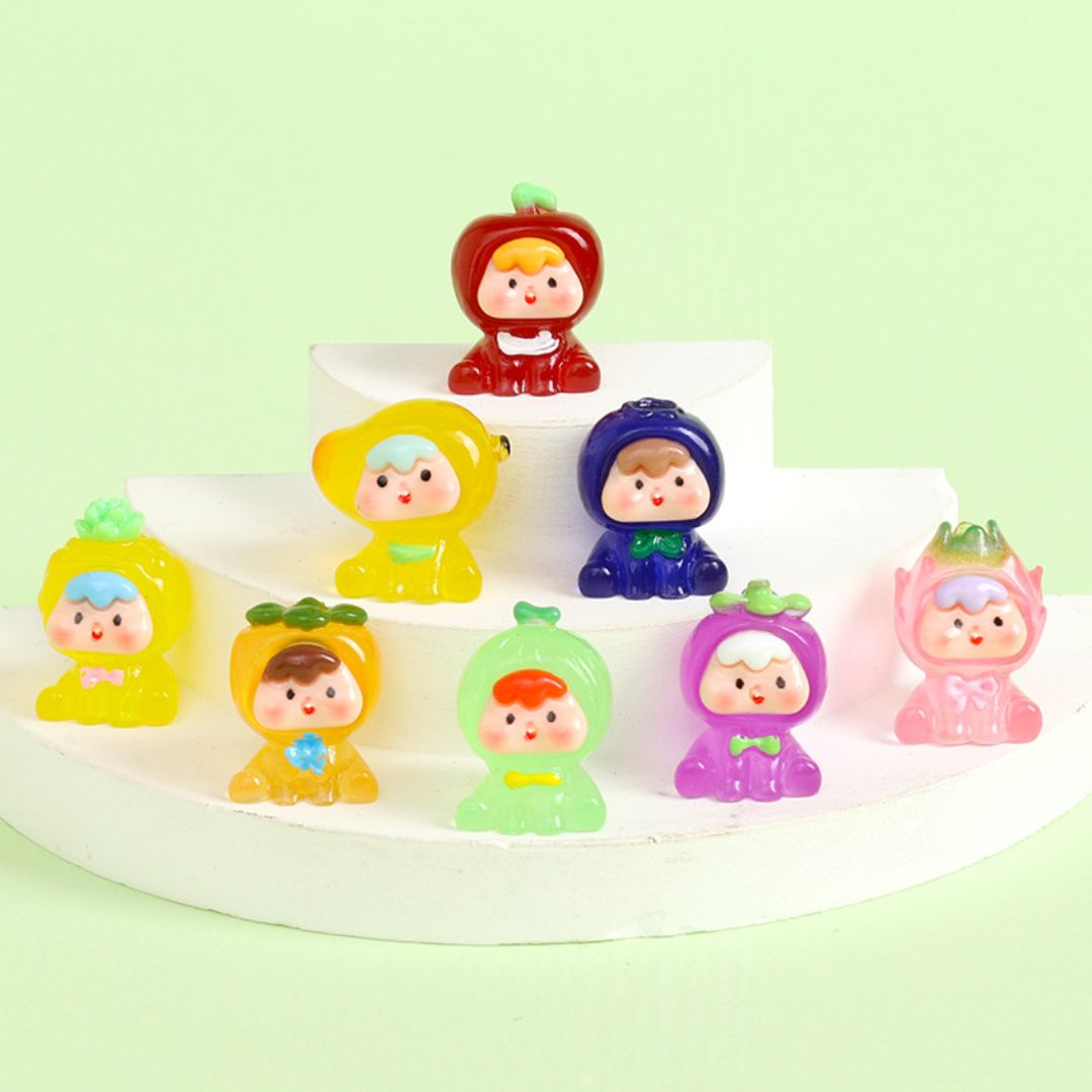 Cartoon Fruit Baby Resin Charms