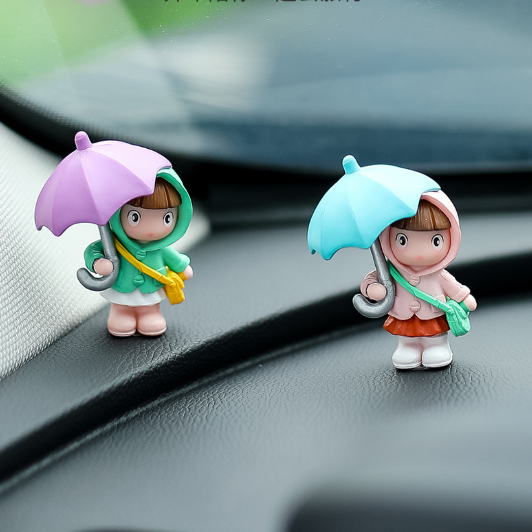 Umbrella Couple Car Interior Decoration