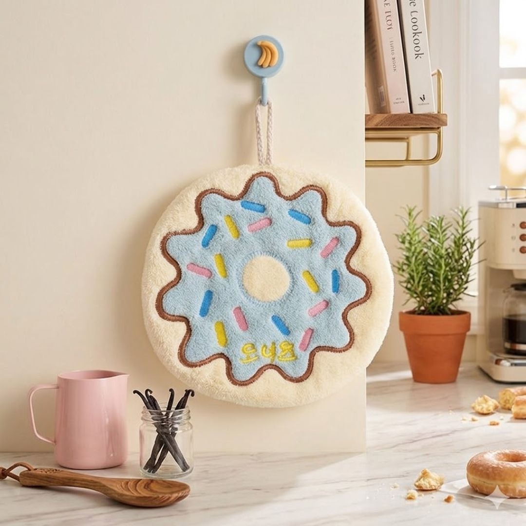 Cute Cartoon Cheese Toast Microfiber Hand Towel