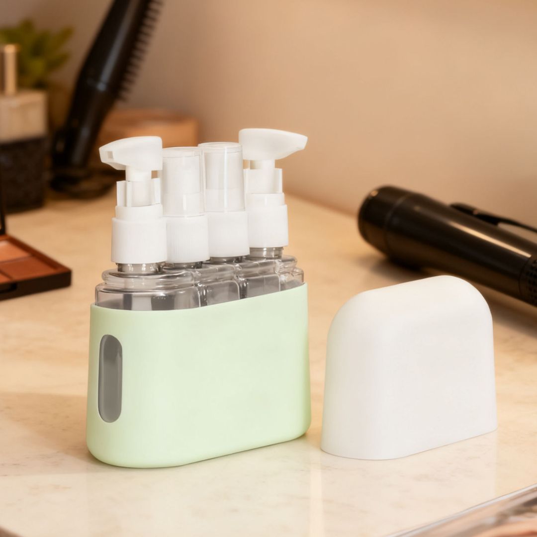 TravelEase Refillable Toiletry Bottle Set