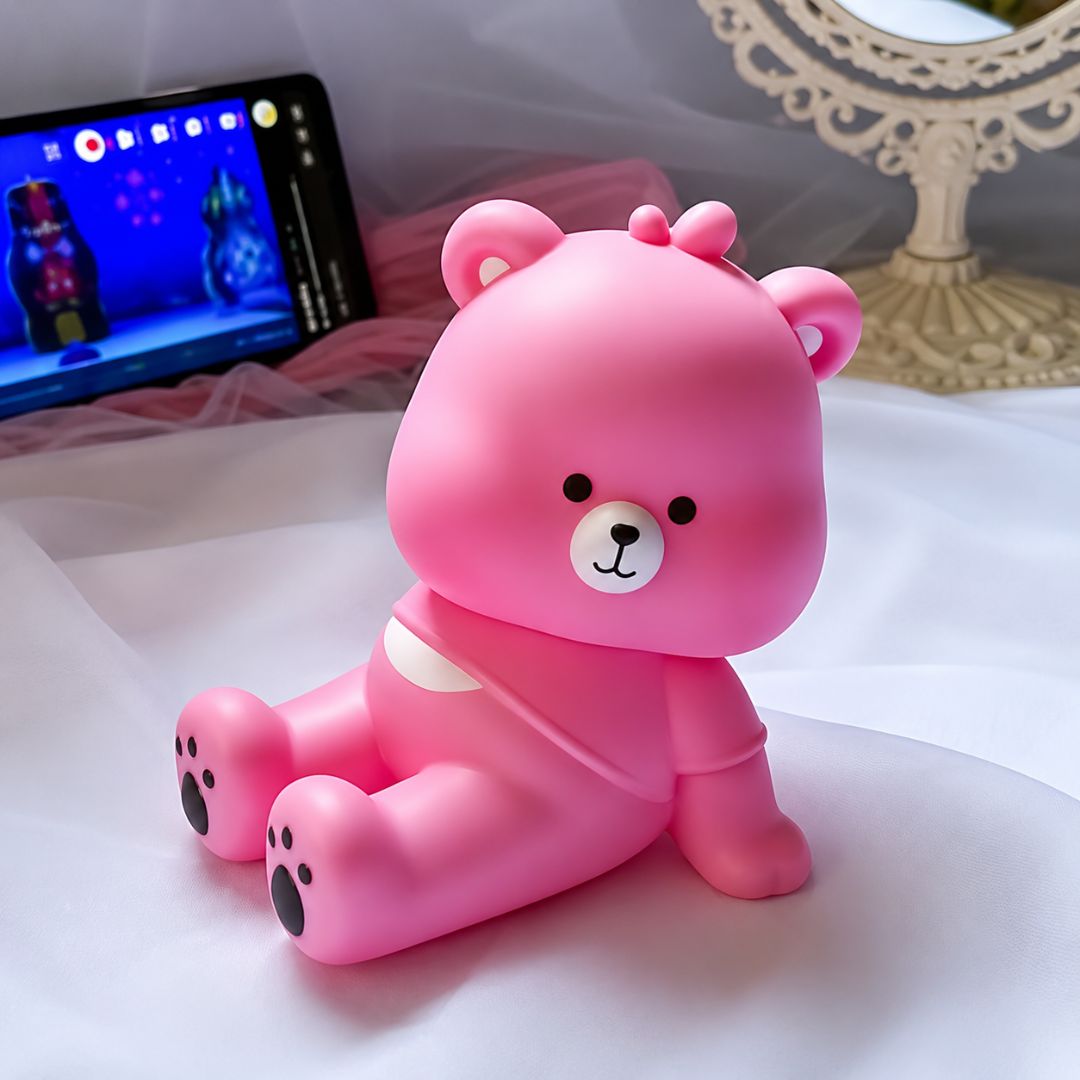 Pink Bear Desk Phone Stand