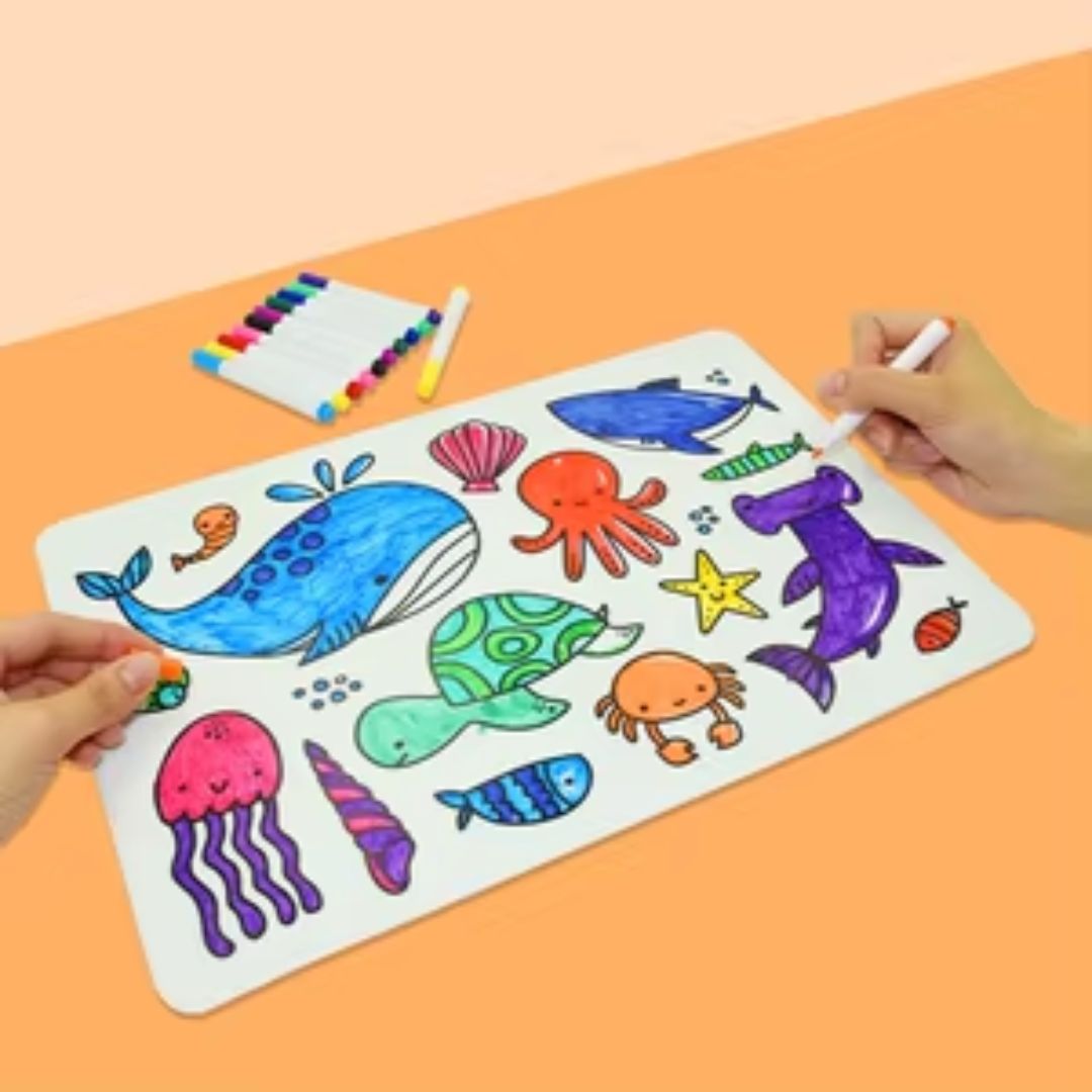 Reusable Silicone Coloring Mat for Kids