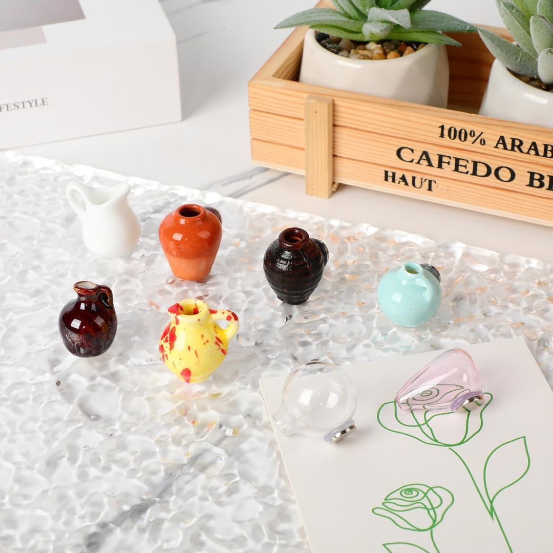 Mini Vase Magnets for Fridge