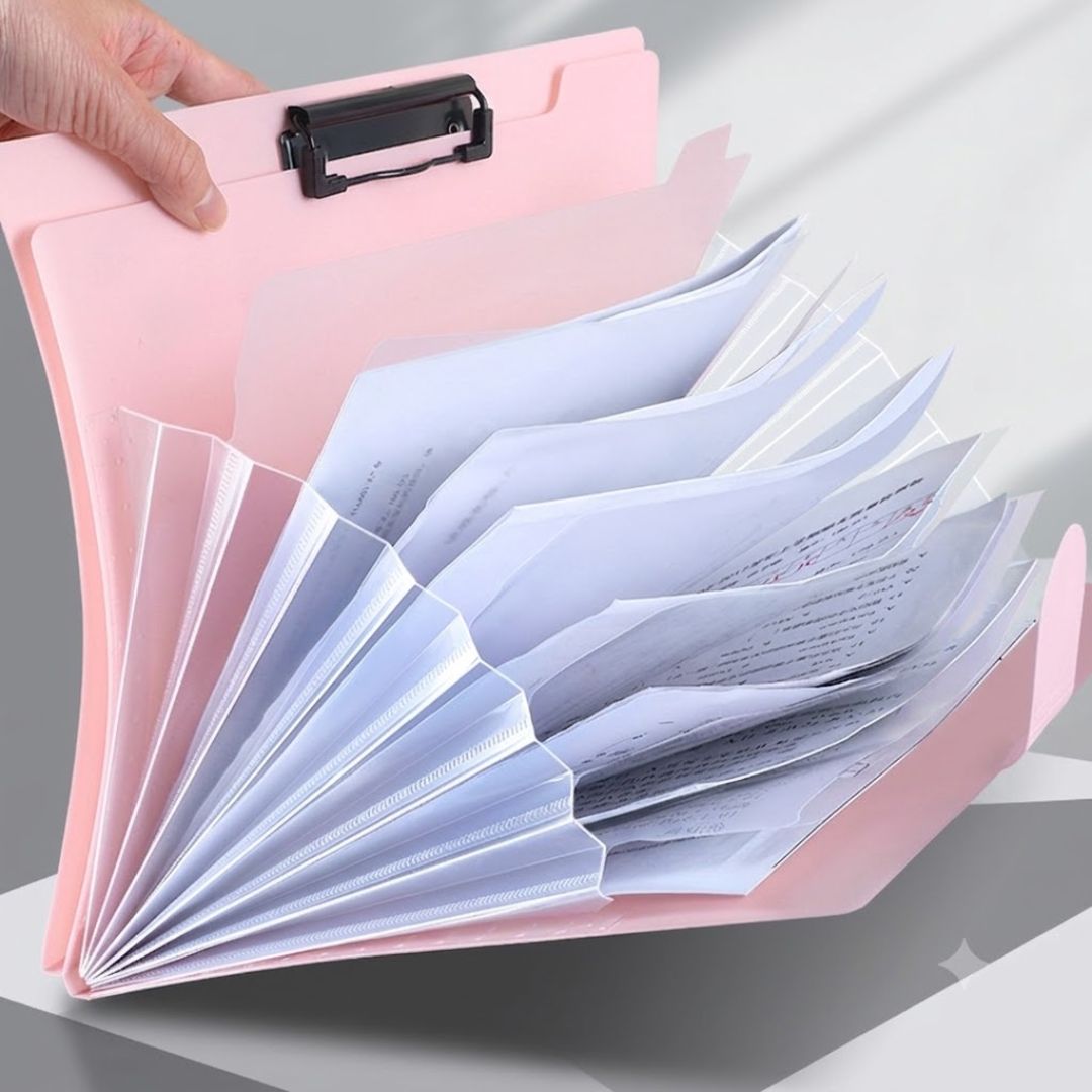 2-in-1 A4 PP Document File Folder