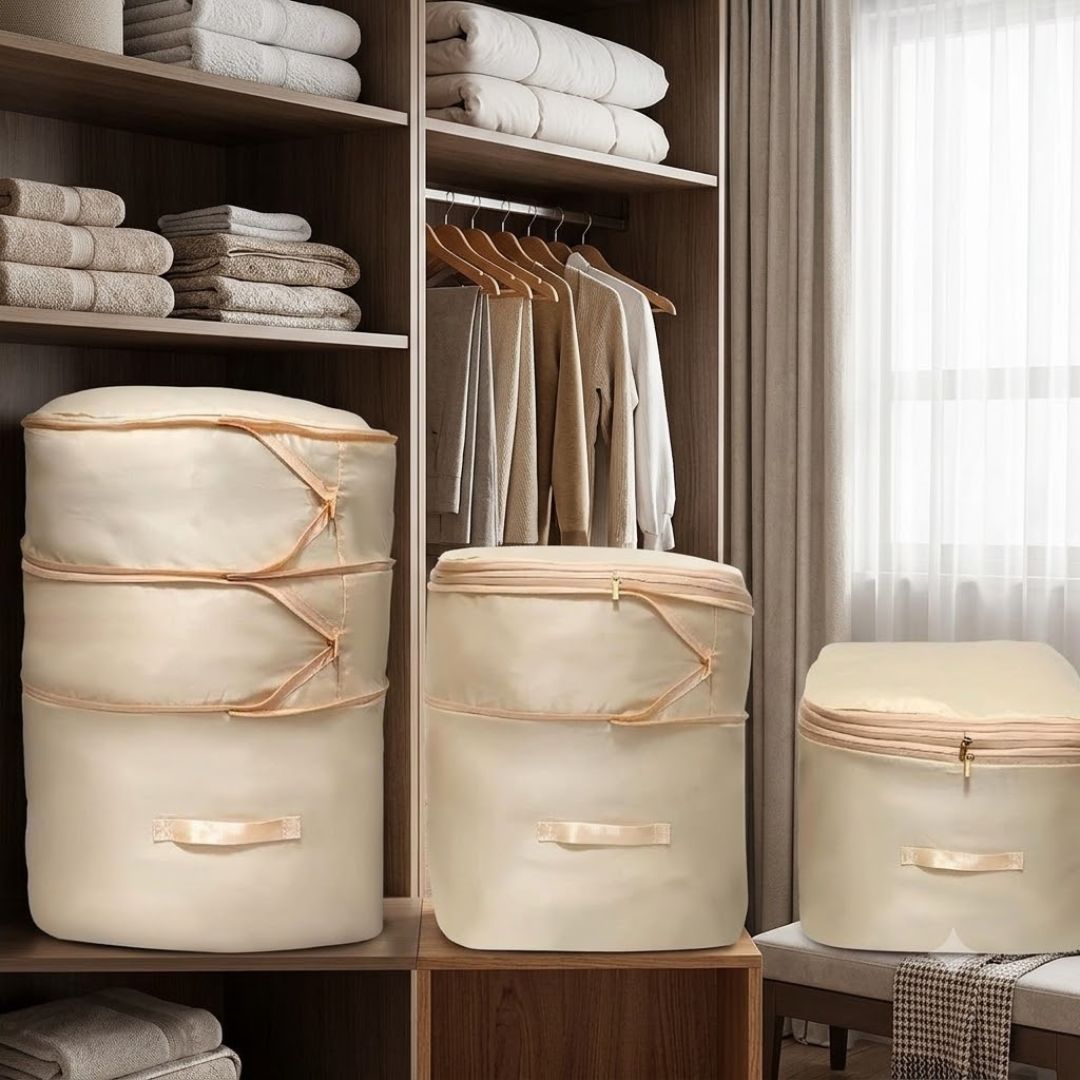 Clothes Storage Suit Portable Storage Bags for Blankets and Comforter