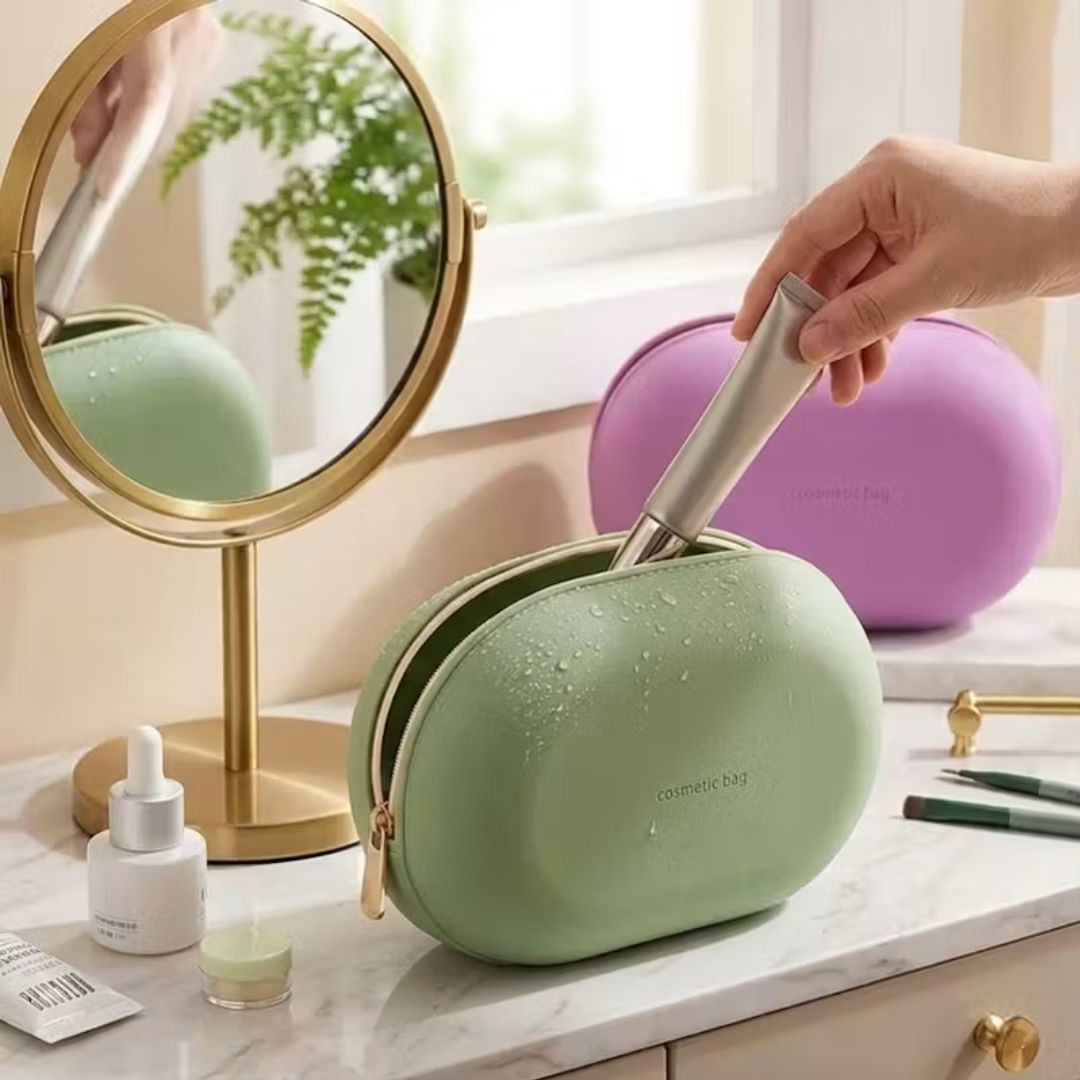 Soft Waterproof Cosmetic Pouch with Zipper