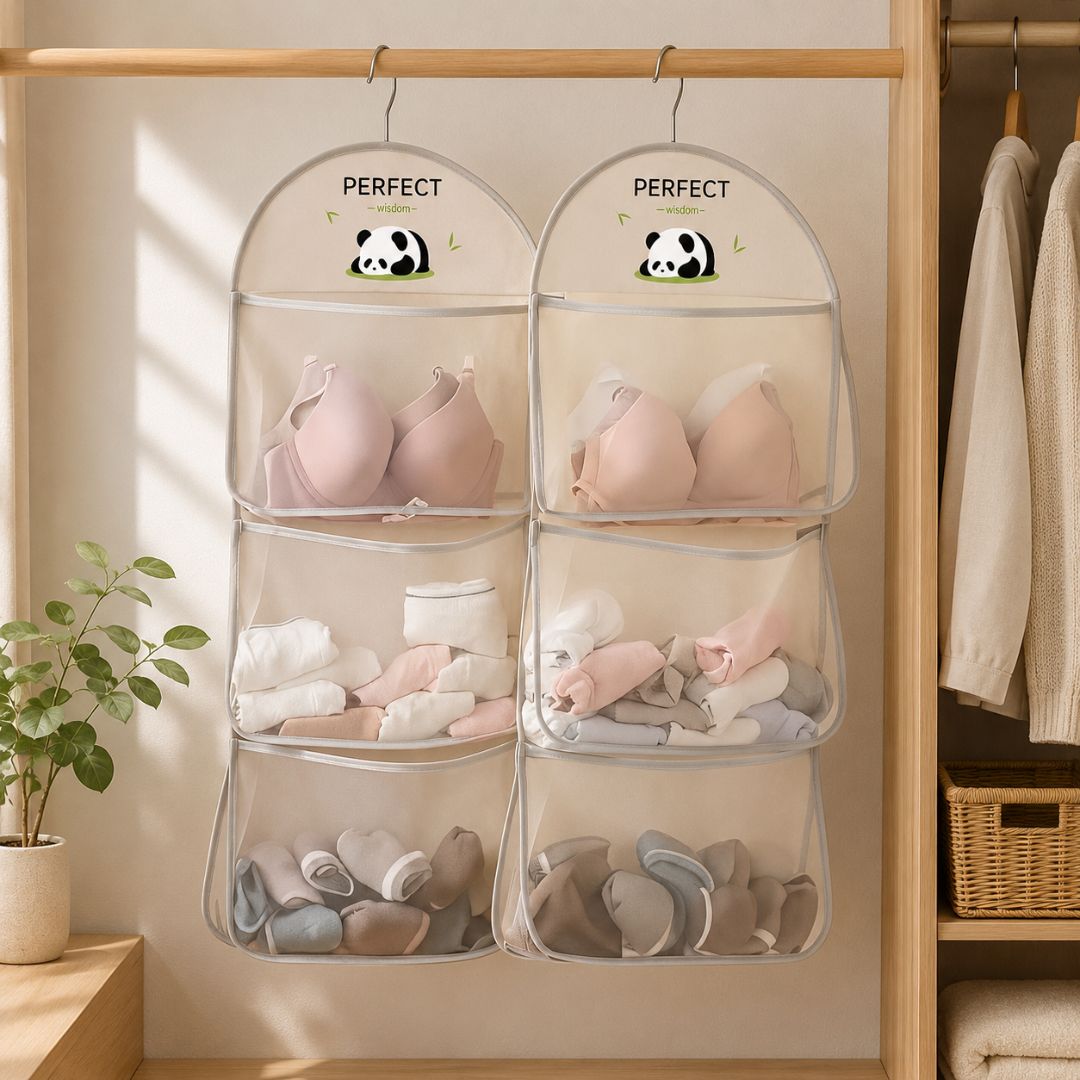 Large Capacity Hanging Wardrobe Storage Organizer Bag