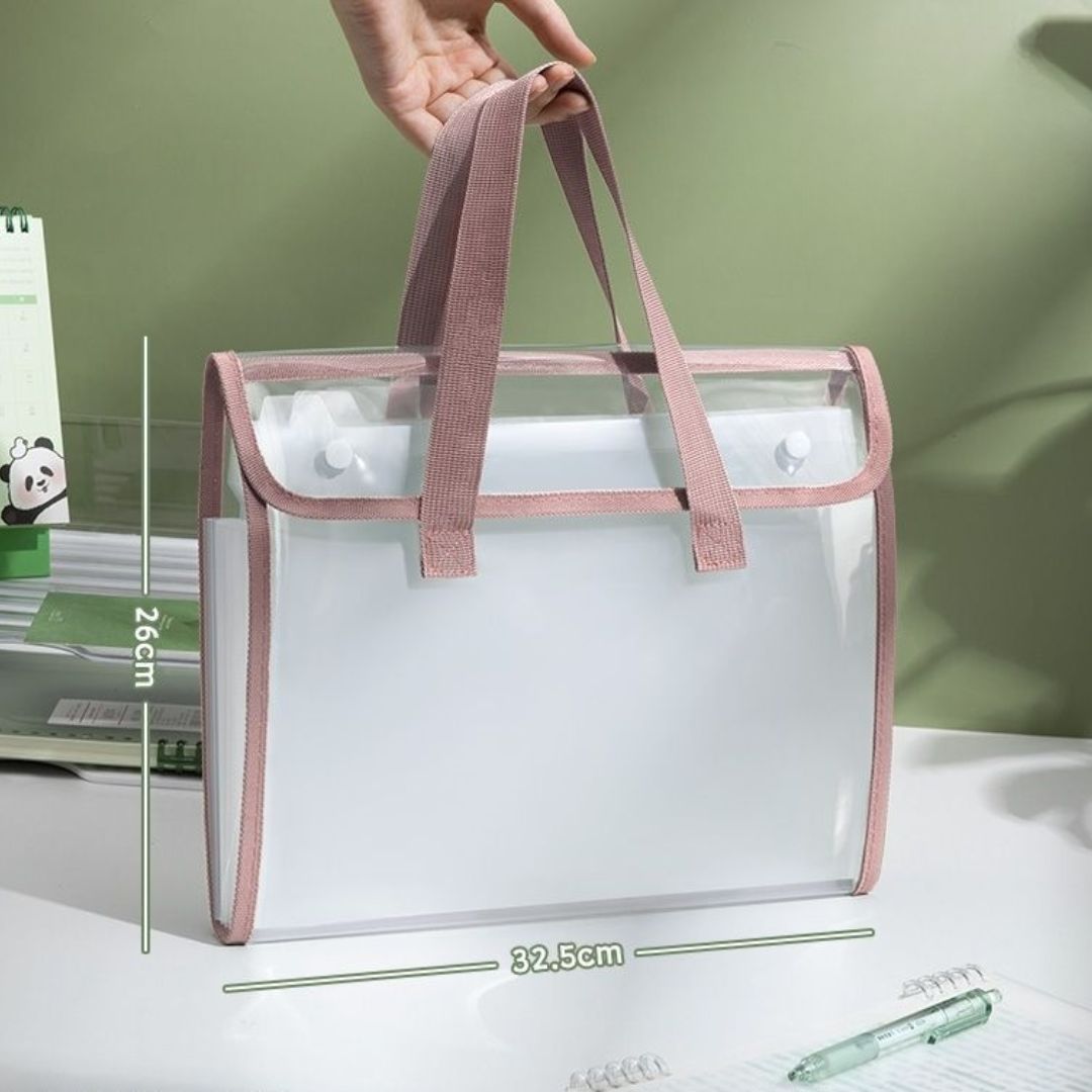 Multi Layer Transparent PVC File Bag For Students