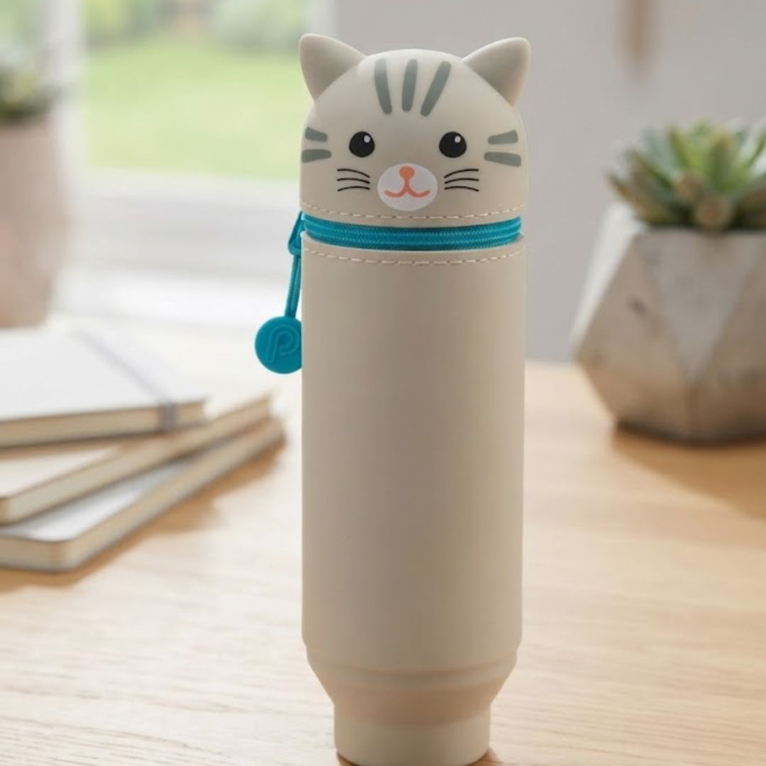 Stand-Up Silicone Pencil Case with Suction Base