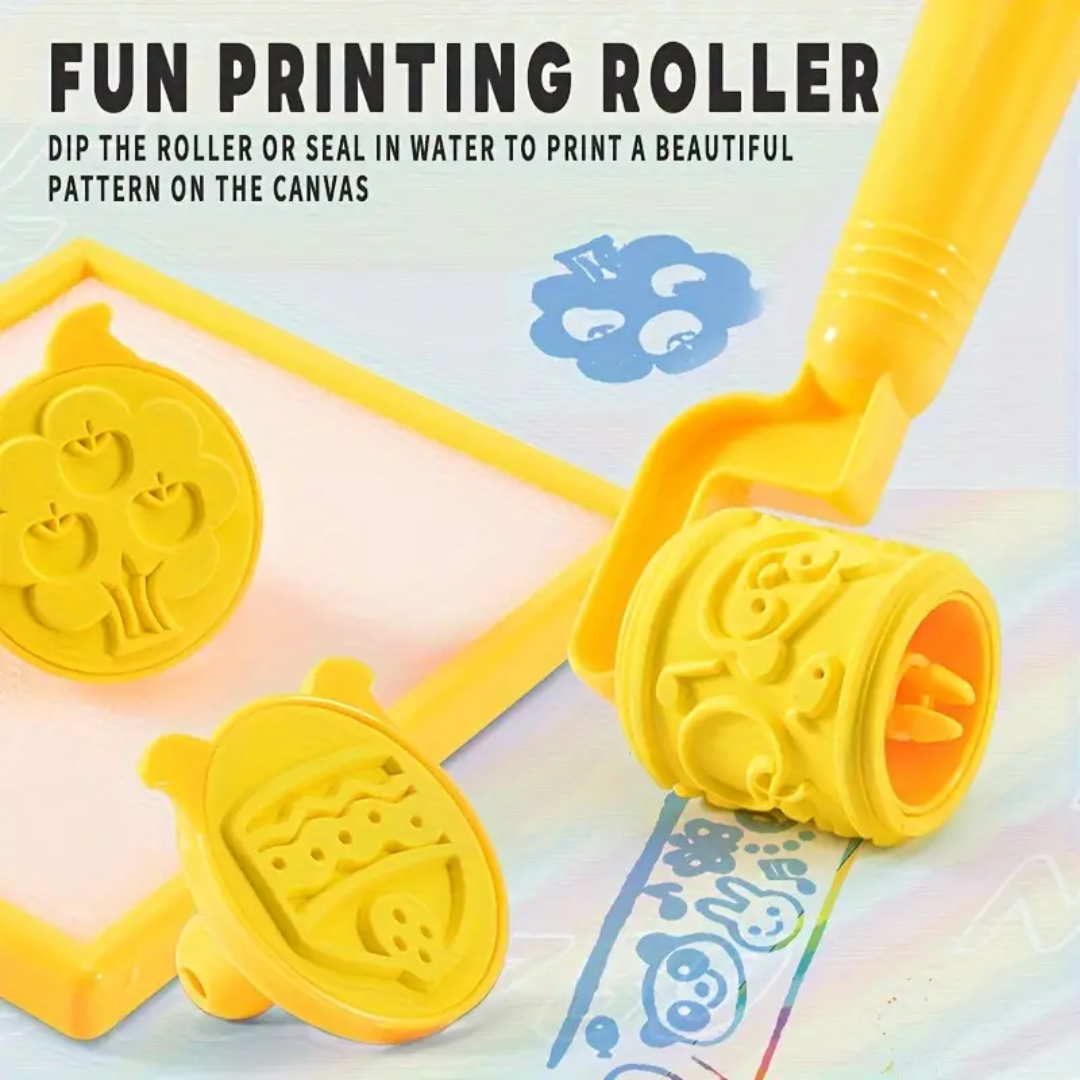 Magical Water Mat Set For Kids- With Pens, Stencils & Roller