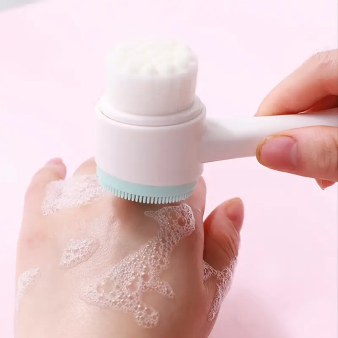 3D Double-Sided Soft Hair Silicone Face Wash Brush