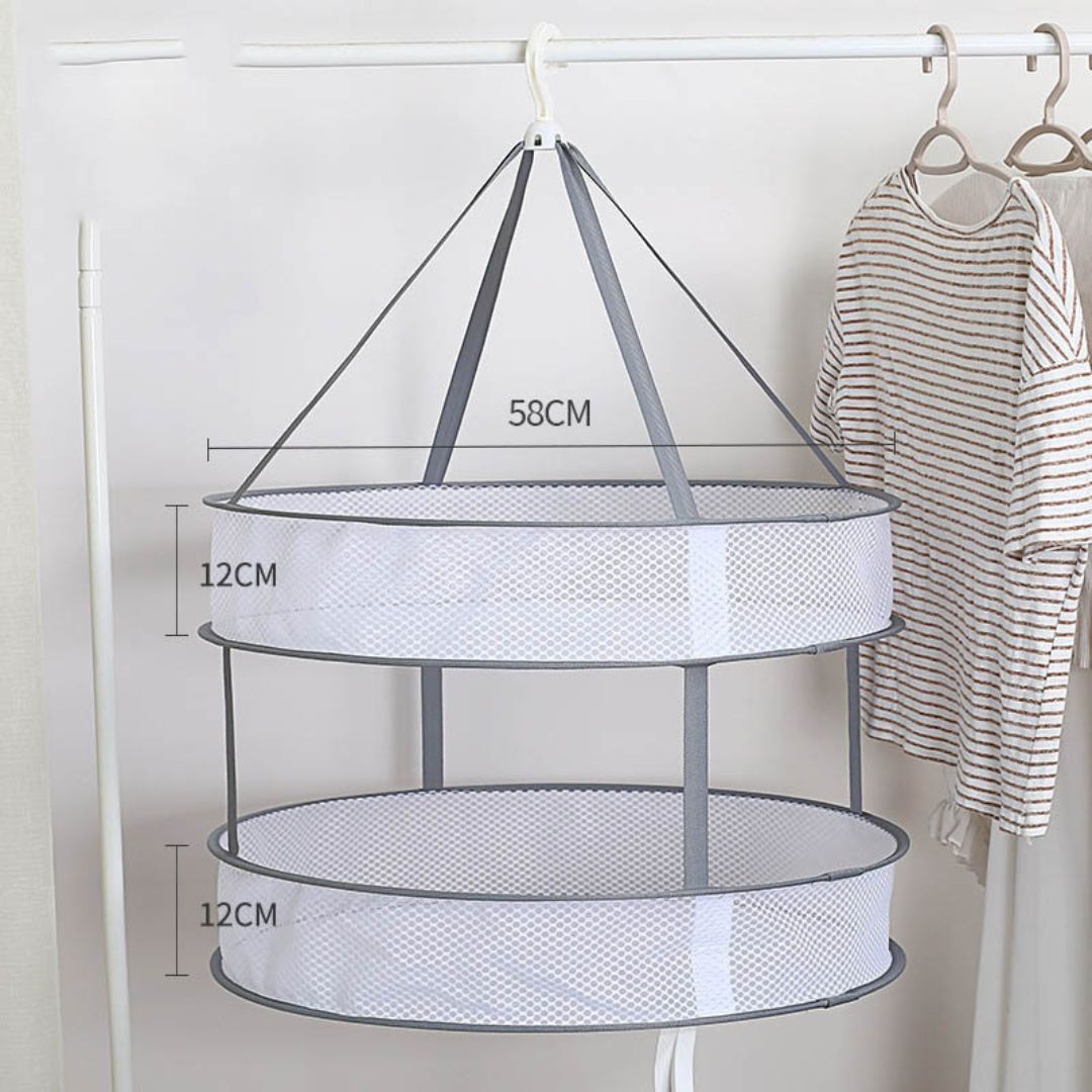 Foldable 2-Tier Clothes Drying Rack