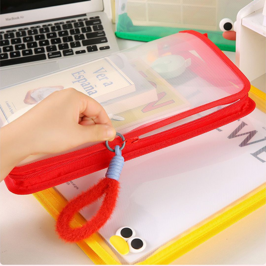 Kawaii Waterproof Mesh Document Folder for School & Office