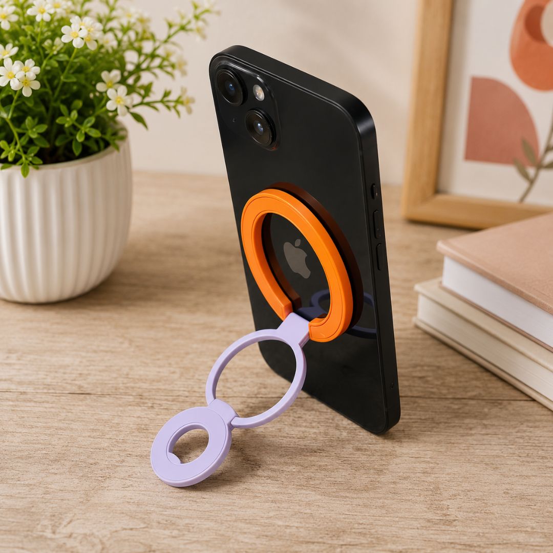 Colorful Magnetic Phone Ring Holder with 360° Rotation