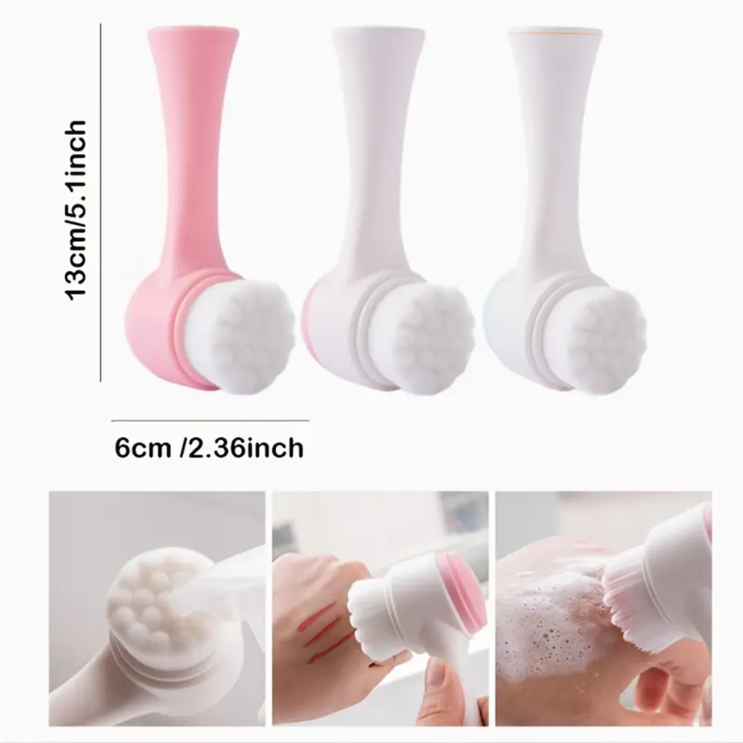 3D Double-Sided Soft Hair Silicone Face Wash Brush