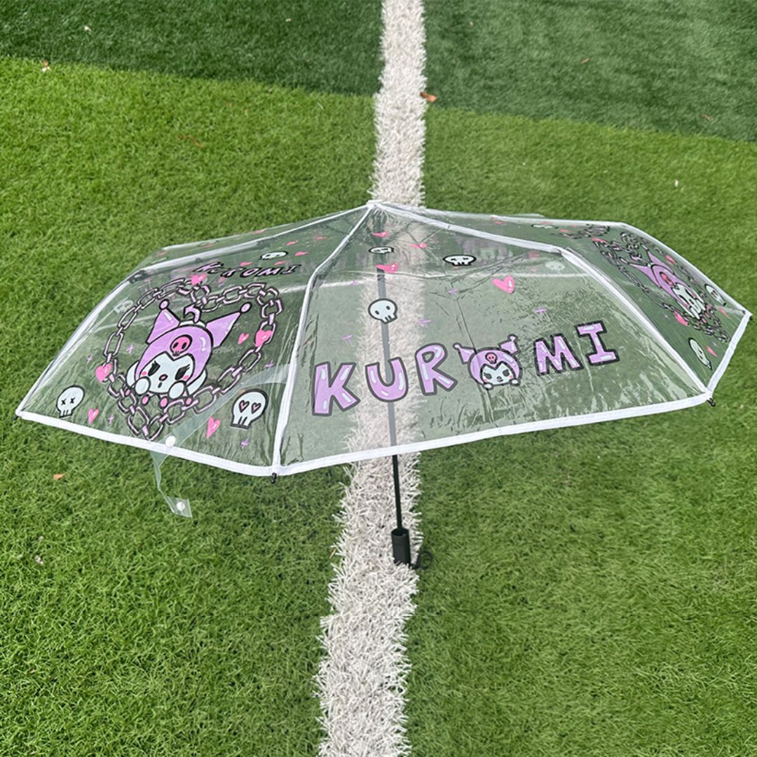 Kuromi Korean Transparent Frosted Kids Umbrella
