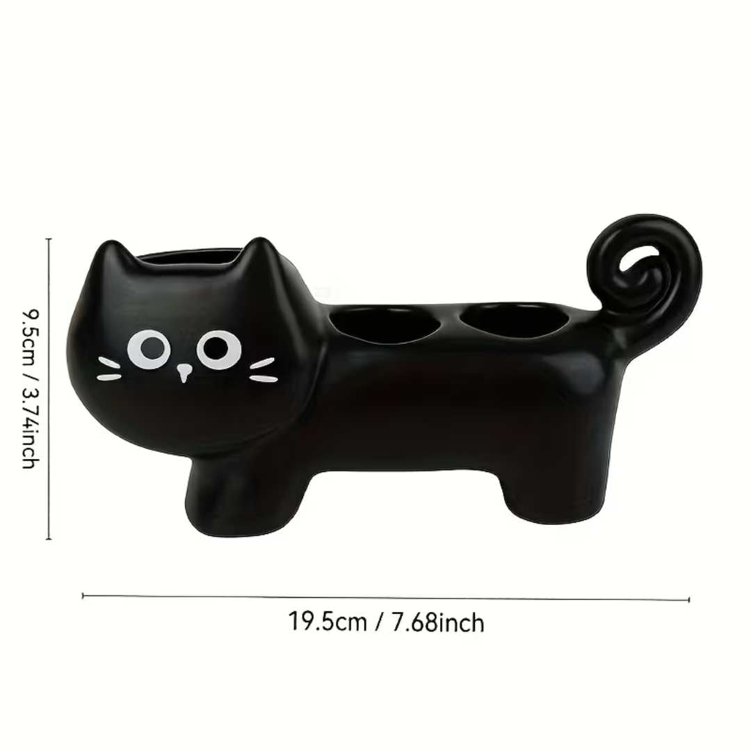 Ceramic Electric Toothbrush Cat-Shaped Holder
