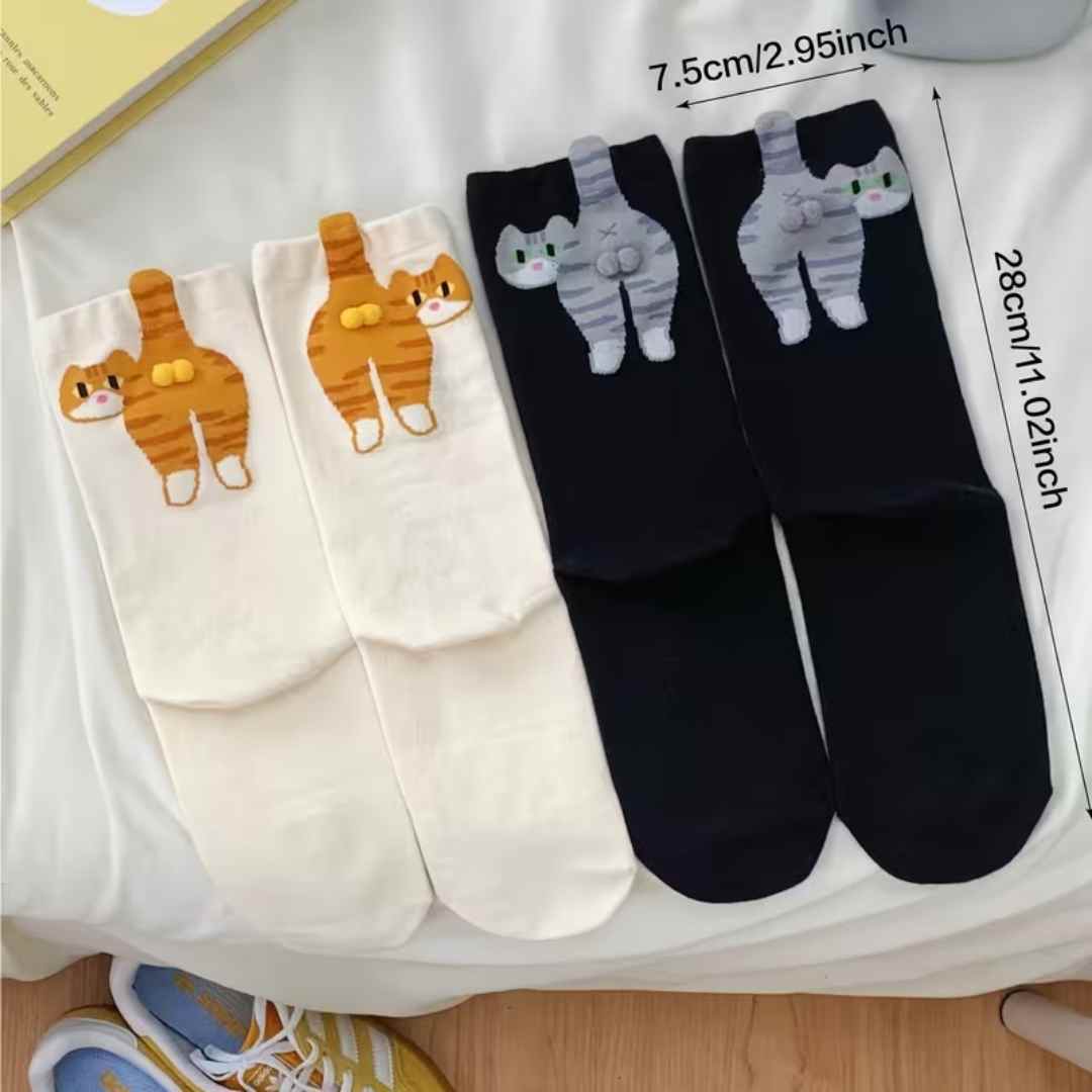 Cat Theme Unisex Thick Casual Socks