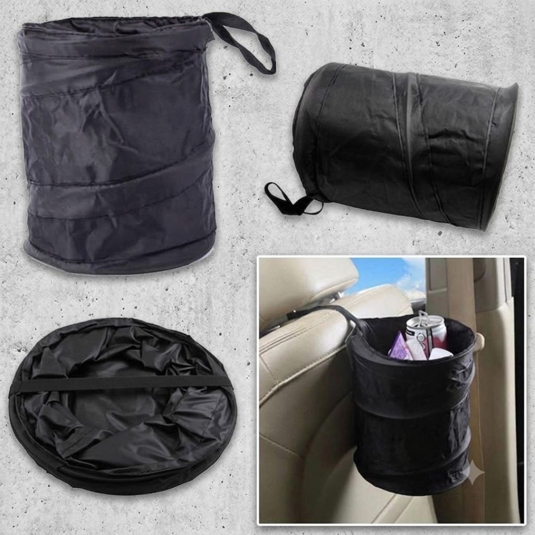 Mini Portable Car Hanging Foldable Garbage Bag Car Bin