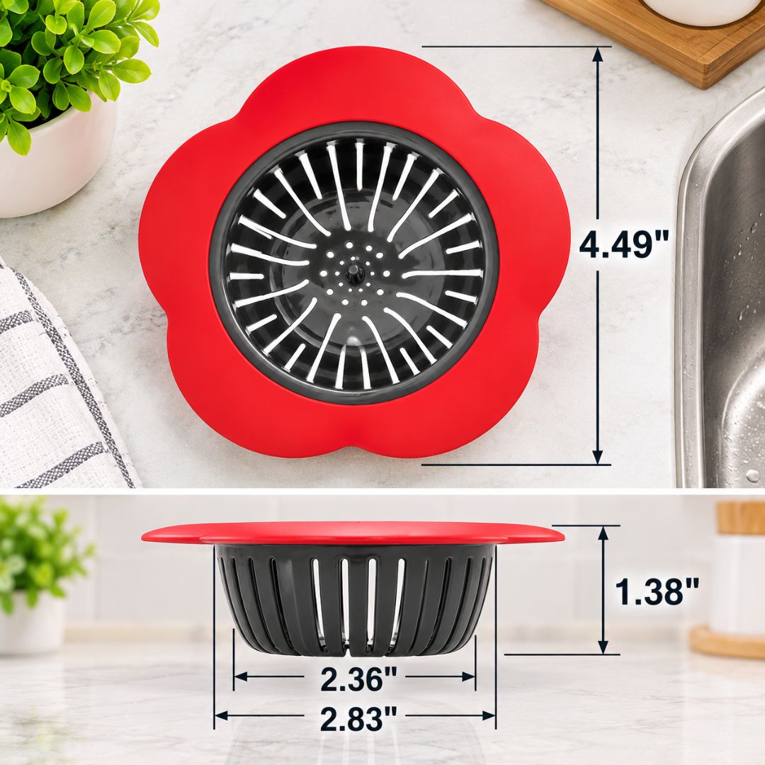 Kitchen Sink Drain Strainer with Wide Rim