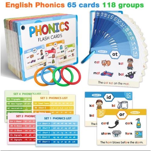 Learn to read phonics flash cards