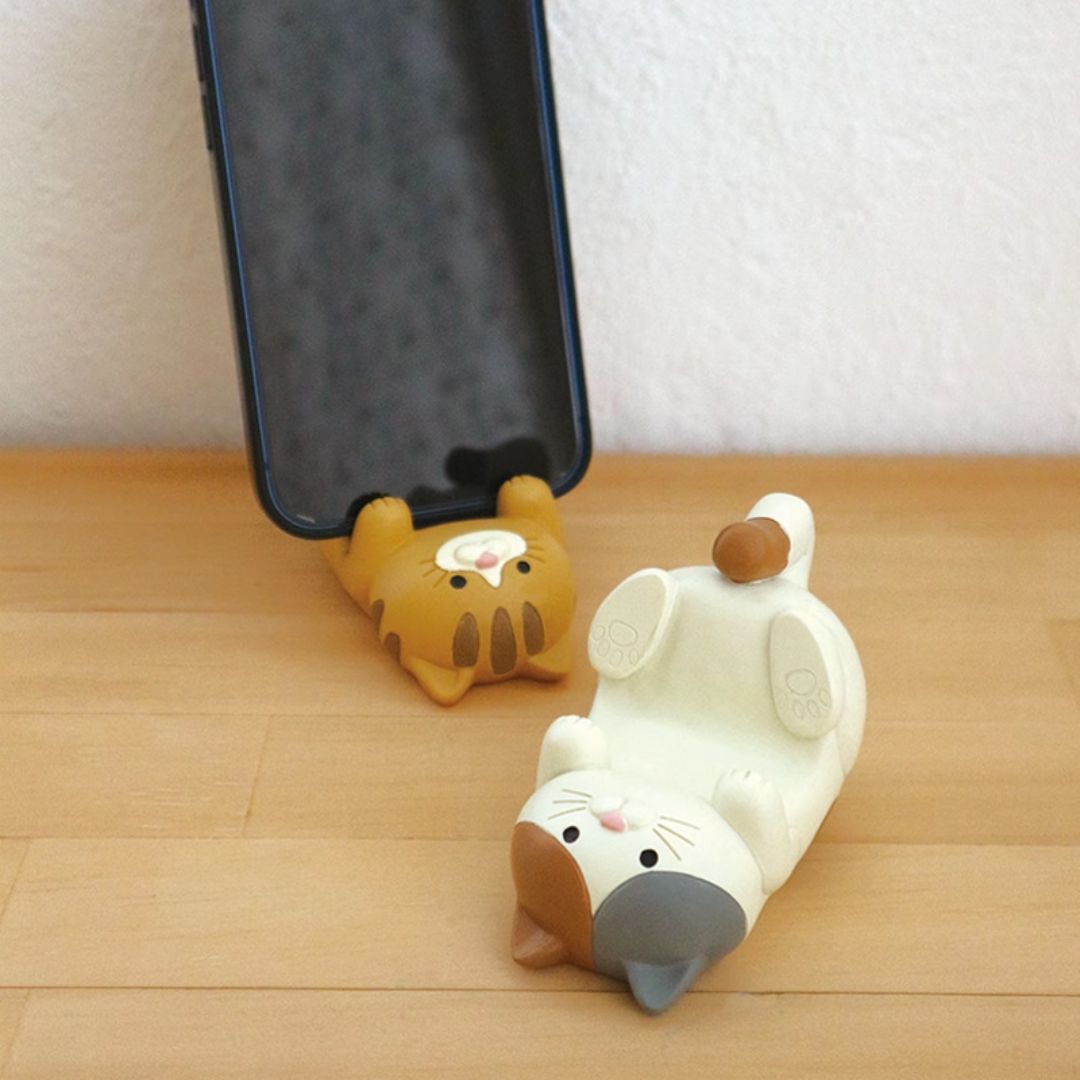 Cute Cat Desk Organizer with Phone Stand