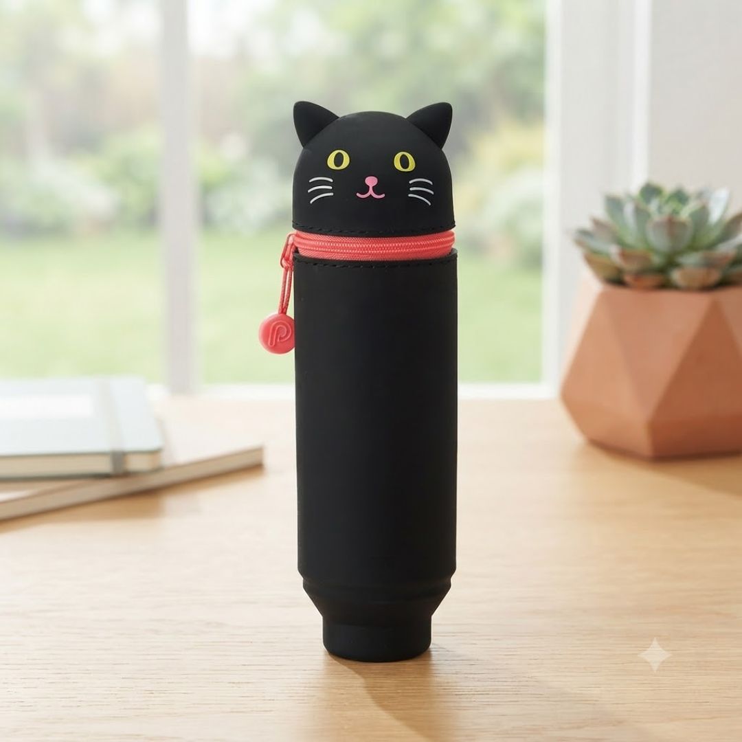 Stand-Up Silicone Pencil Case with Suction Base