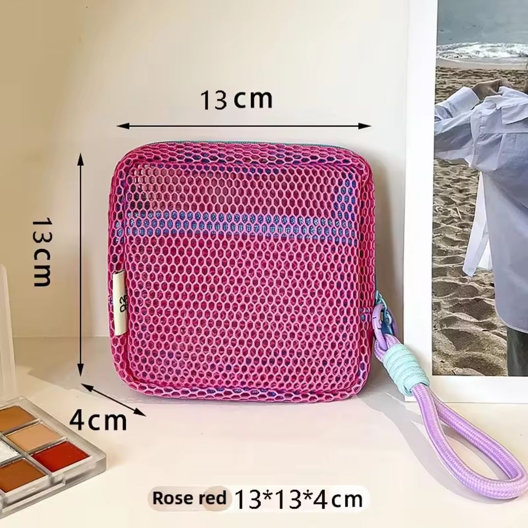 Cute Colorful Mesh Cosmetic Organizer