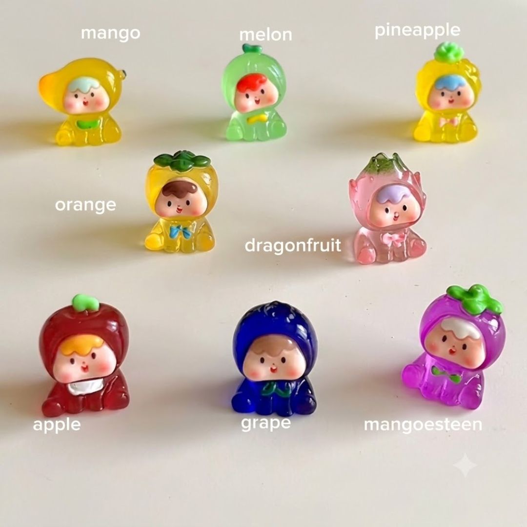 Cartoon Fruit Baby Resin Charms