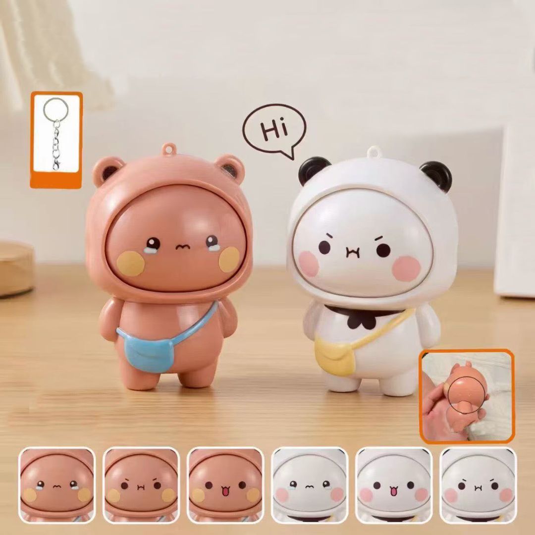 Bubu and Dudu face-changing Keychains