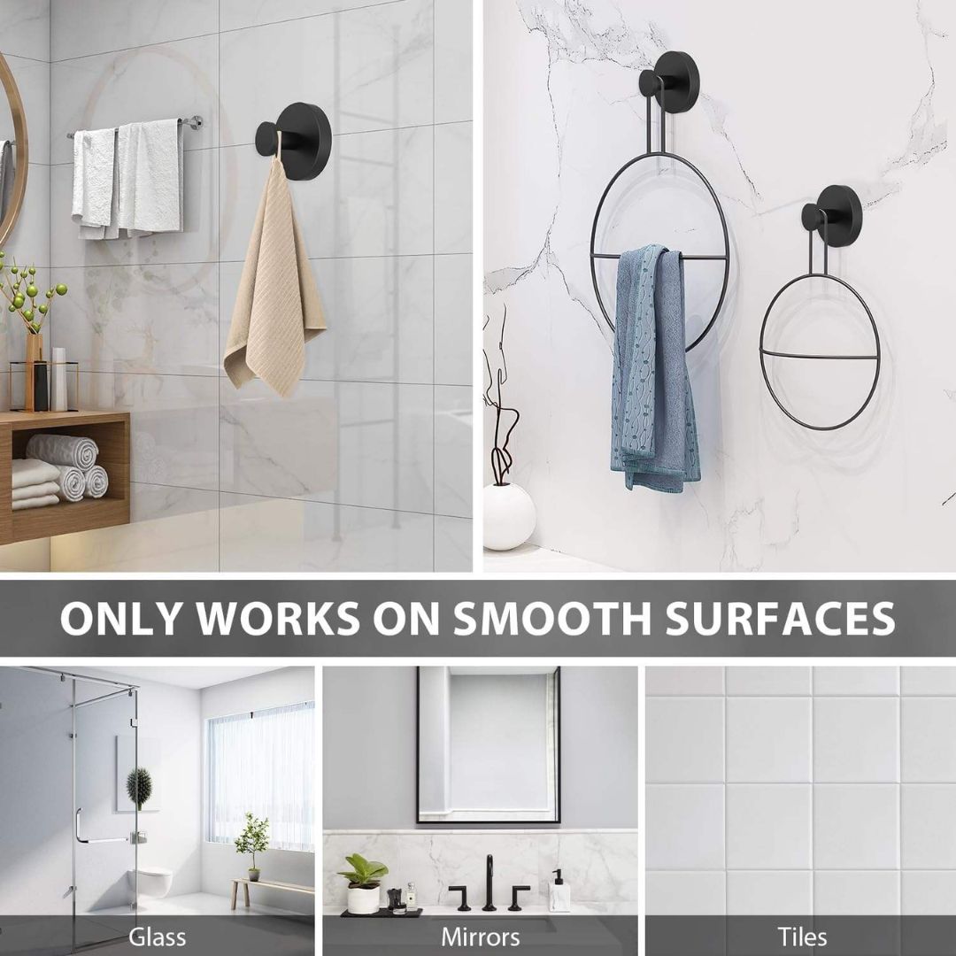 Suction Matte Black Multi Wall Hook