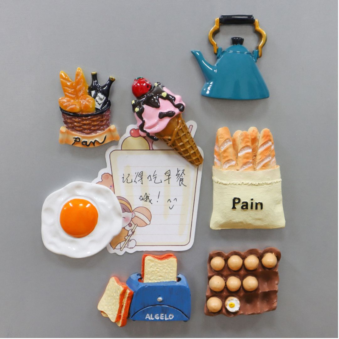 Cute 3D Food Resin Refrigerator Magnet
