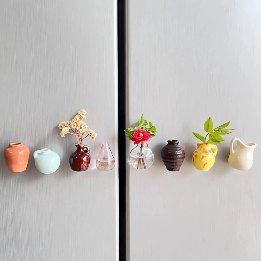Flower Vase Cute Mini Plant for Fridge