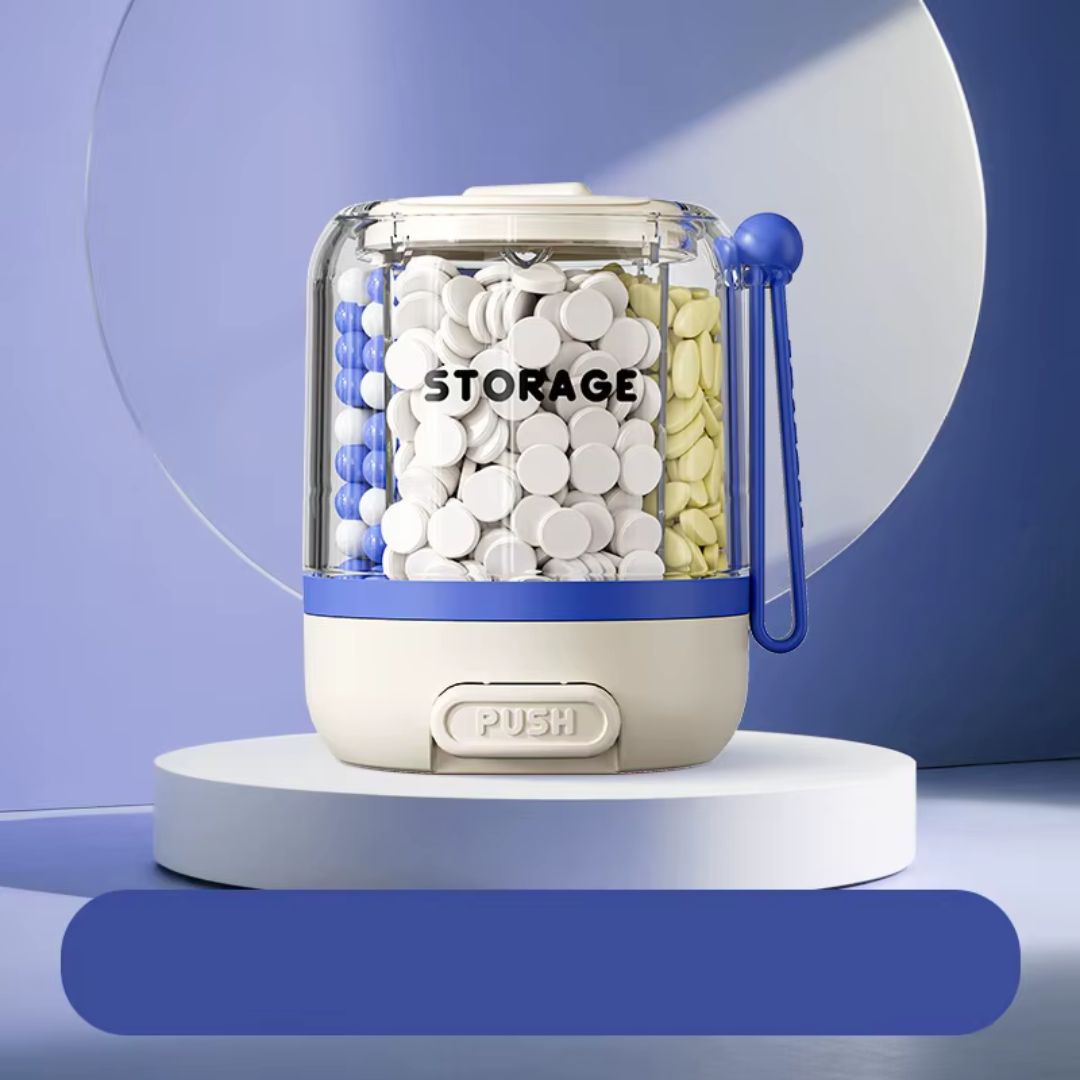 Multi-Compartment Medicine Storage Case with Pill Divider