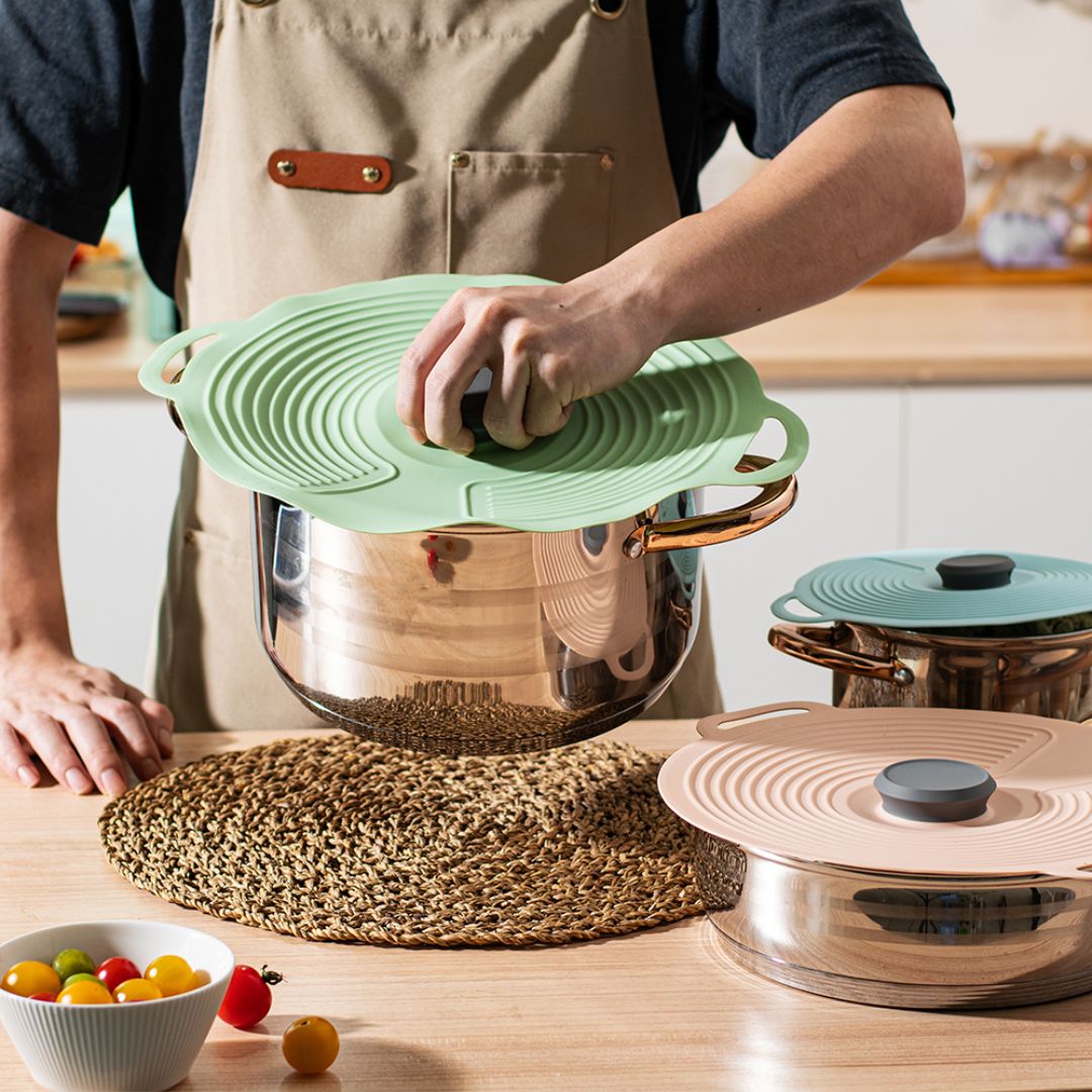 Food-Grade Silicone Pot Lid Holders Set of 5