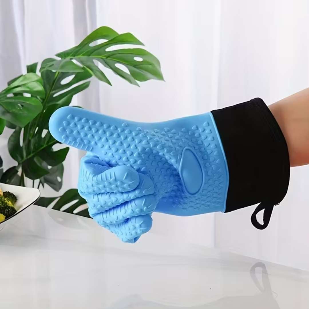 Kitchen Silicone Cotton Gloves Heat-resistant