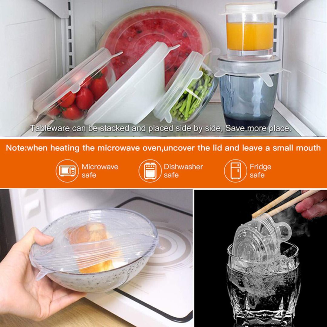 6-Piece Silicone Food Covers