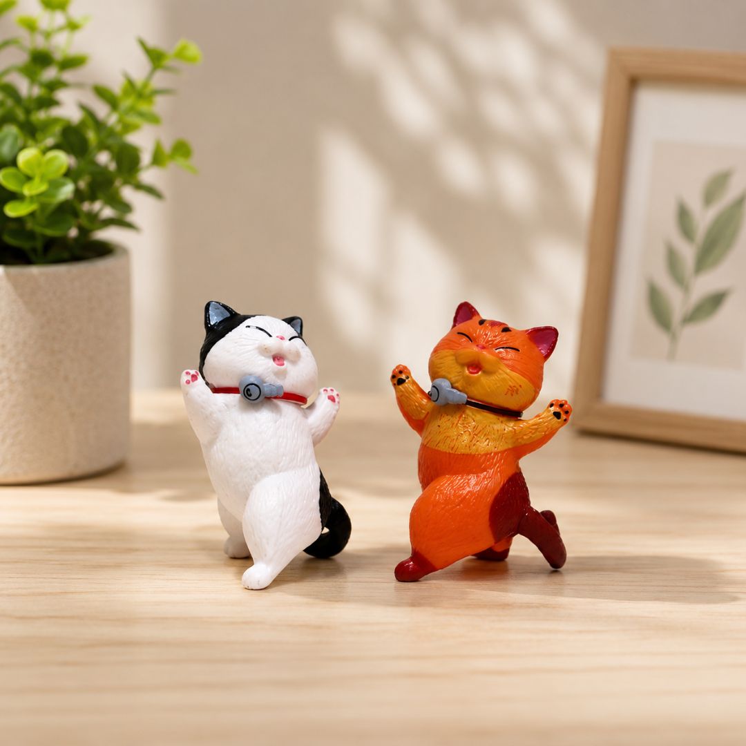 Cute Dancing Cat Car Dashboard Ornament